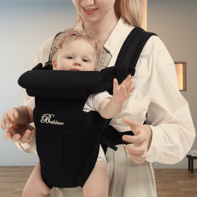 BETHBEARS - Porte-Bébé Physiologique Confortable pour Bébé 0-2 Ans, Coton & Polyester 5