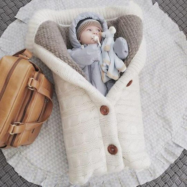 Chancelière Bébé 0-12 Mois - Nid D'Ange Doux en Laine et Coton, Confort Optimal 0