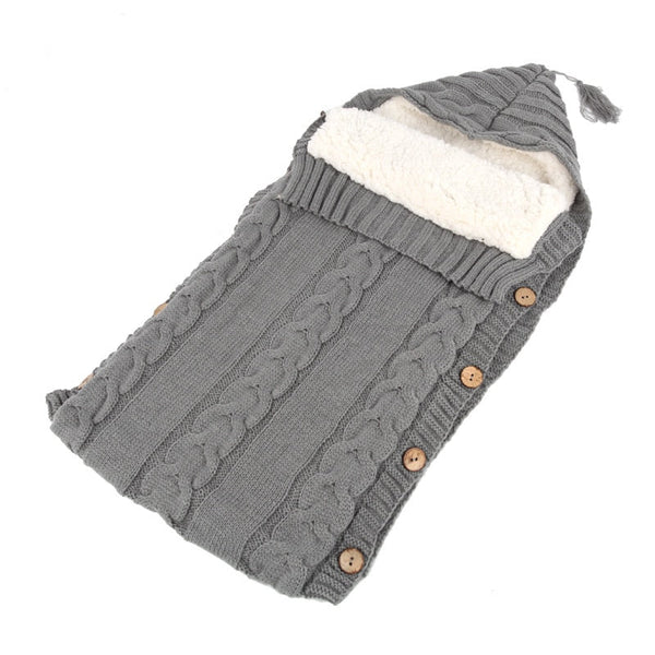 Chancelière Tricotée Bébé - Confort Optimal en Acrylique pour Hiver 0-12 Mois 0