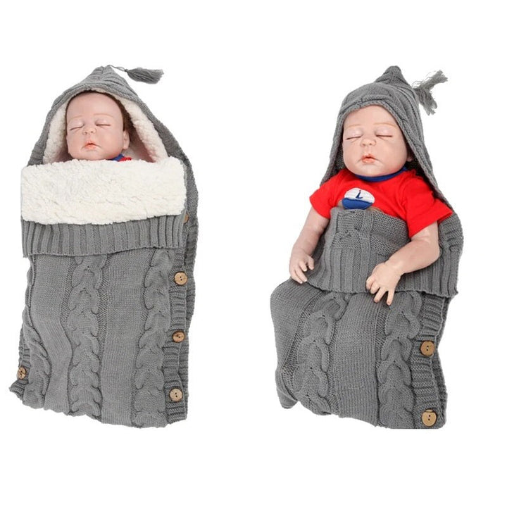 Chancelière Tricotée Bébé - Confort Optimal en Acrylique pour Hiver 0-12 Mois 1