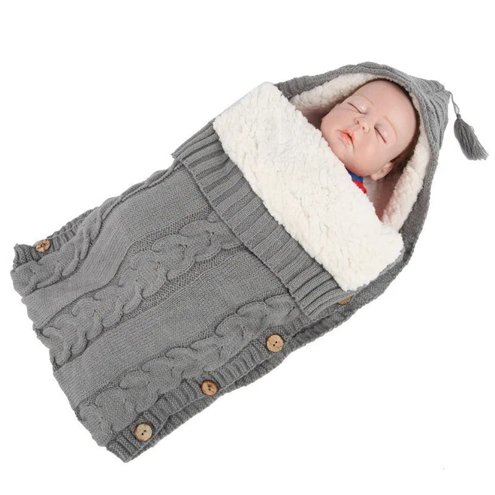 Chancelière Tricotée Bébé - Confort Optimal en Acrylique pour Hiver 0-12 Mois 2