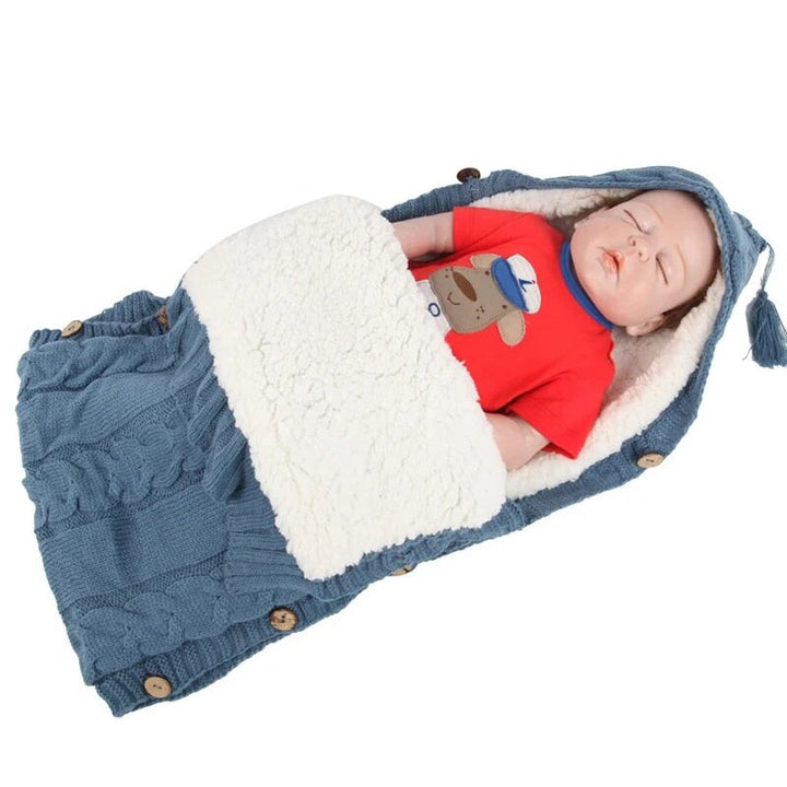 Chancelière Tricotée Bébé - Confort Optimal en Acrylique pour Hiver 0-12 Mois 3