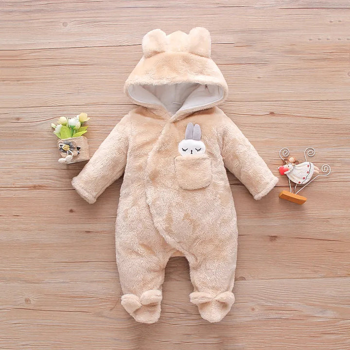 Combinaison d'Hiver pour Bébé - Douce et Chaude avec Capuchon Lapin Unisexe 9
