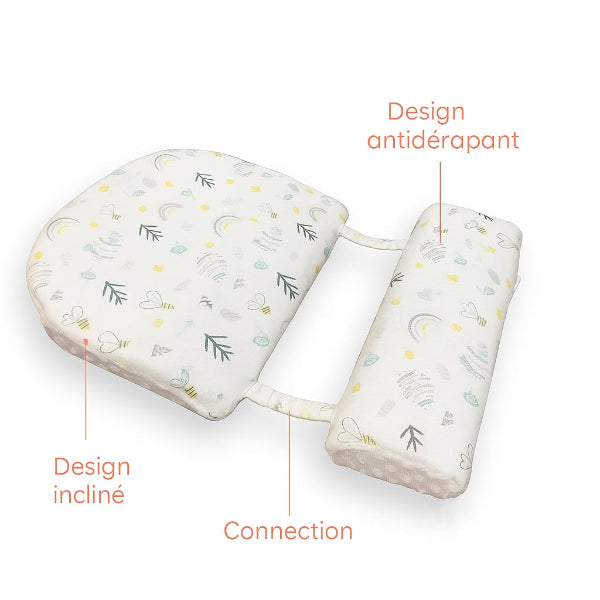 Coussin Bébé Ergonomique Anti-Reflux en Polyester Doux pour Sommeil Serein 2