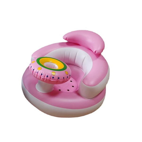 Coussin Bébé Gonflable Avec Pompe Intégrée - Siège Confortable et Sécurisé 10