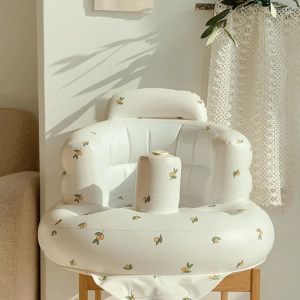 Coussin Bébé Gonflable Avec Pompe Intégrée - Siège Confortable et Sécurisé 14
