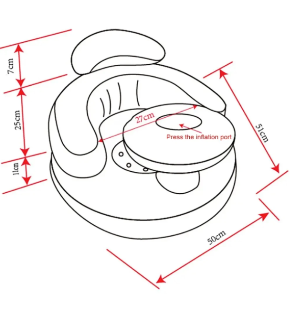 Coussin Bébé Gonflable Avec Pompe Intégrée - Siège Confortable et Sécurisé 6