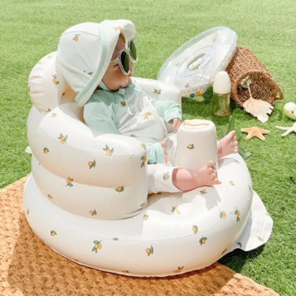 Coussin Bébé Gonflable Avec Pompe Intégrée - Siège Confortable et Sécurisé 8