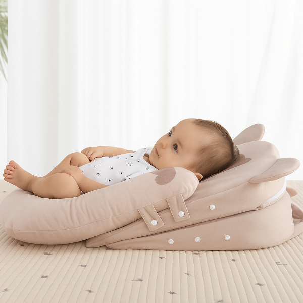 Coussin Bébé Inclinable Anti-Reflux Réglable - Ergonomique et Portable pour Sommeil Confortable 3