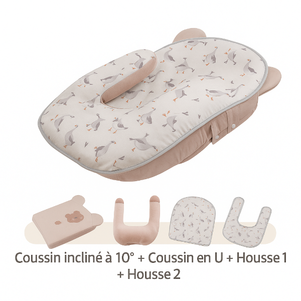 Coussin Bébé Inclinable Anti-Reflux Réglable - Ergonomique et Portable pour Sommeil Confortable 6