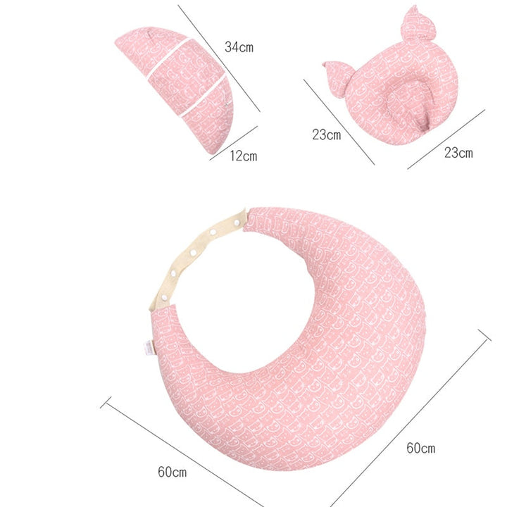 Coussin D'Allaitement 2-en-1 Ergonomique Pour Bébé - Confort Optimal et Polyvalent 4