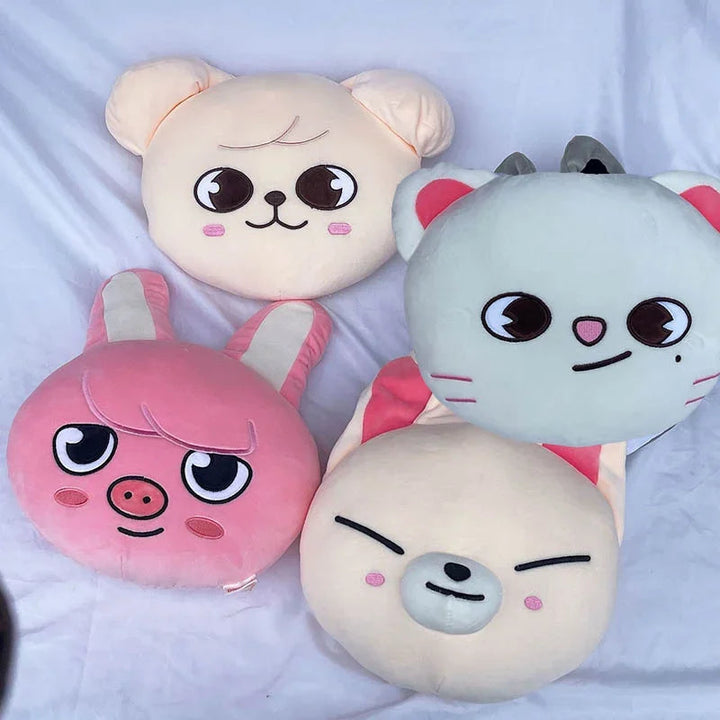 Coussin Peluche Doux - Oreiller Rondeau Confortable en Coton pour Enfants 8