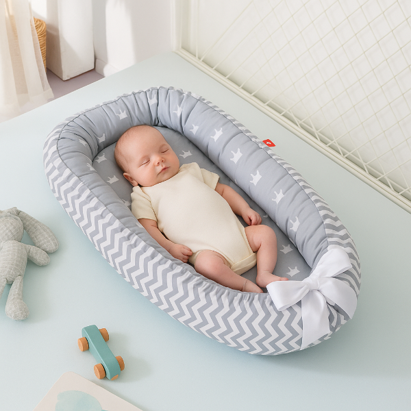 Coussin Réducteur Lit Bébé Bionique Ergonomique en Coton Doux - Confort et Sécurité 2