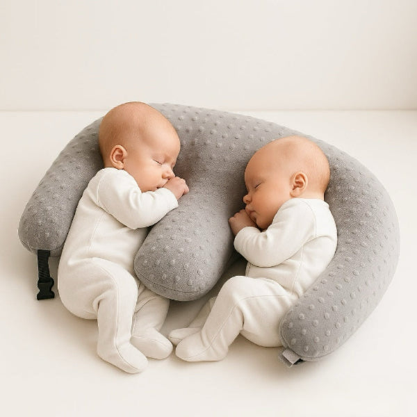 Coussin d'Allaitement Ergonomique pour Jumeaux - Confort Optimal en Coton Doux 1