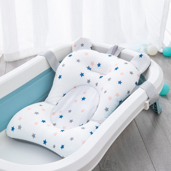 Coussin de Bain Bébé Anti-Dérapant en Coton - Confort et Sécurité pour Baignoire 0