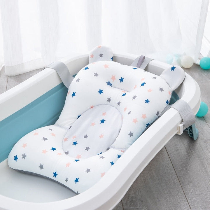 Coussin de Bain Bébé Anti-Dérapant en Coton - Confort et Sécurité pour Baignoire 0