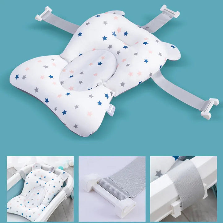 Coussin de Bain Bébé Anti-Dérapant en Coton - Confort et Sécurité pour Baignoire 2