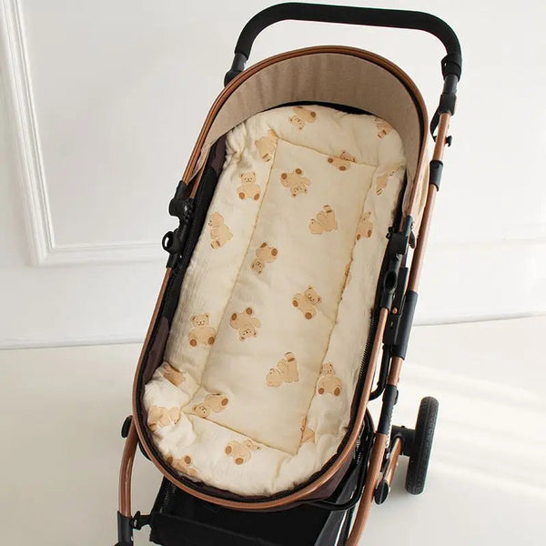 Coussin de Poussette Confortable en Coton Crêpe et Velours 3D pour Bébé 0