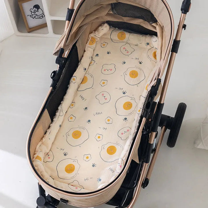 Coussin de Poussette Confortable en Coton Crêpe et Velours 3D pour Bébé 16