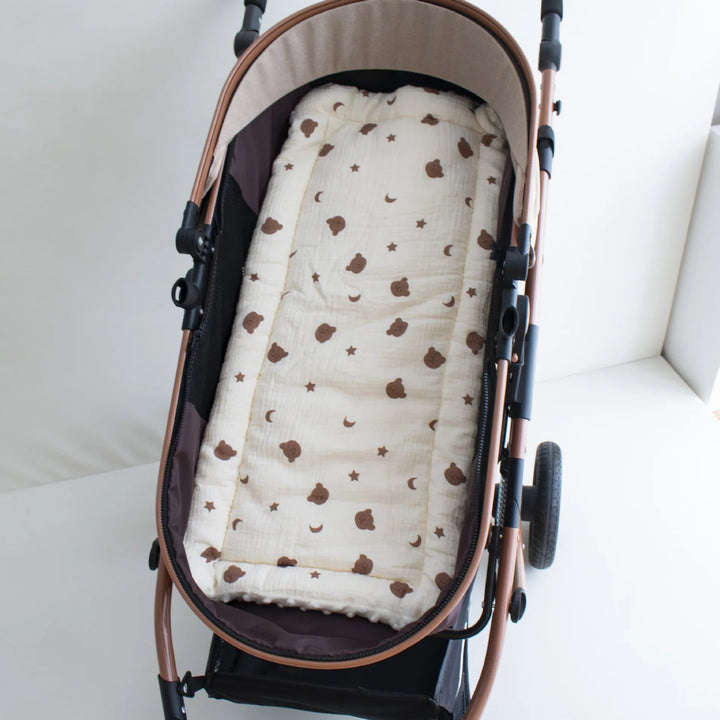 Coussin de Poussette Confortable en Coton Crêpe et Velours 3D pour Bébé 17
