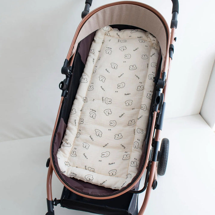 Coussin de Poussette Confortable en Coton Crêpe et Velours 3D pour Bébé 18