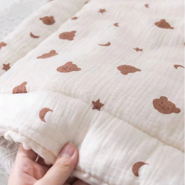 Coussin de Poussette Confortable en Coton Crêpe et Velours 3D pour Bébé 19