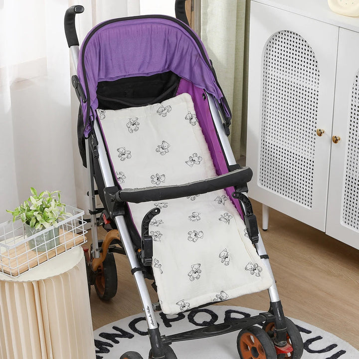 Coussin de Poussette Confortable en Coton Crêpe et Velours 3D pour Bébé 20