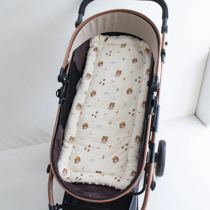 Coussin de Poussette Confortable en Coton Crêpe et Velours 3D pour Bébé 21