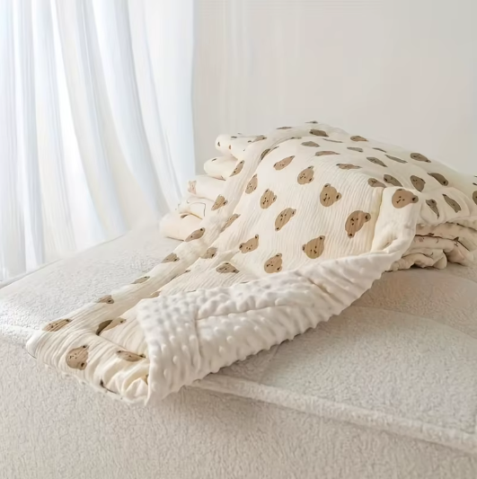 Coussin de Poussette Confortable en Coton Crêpe et Velours 3D pour Bébé 6