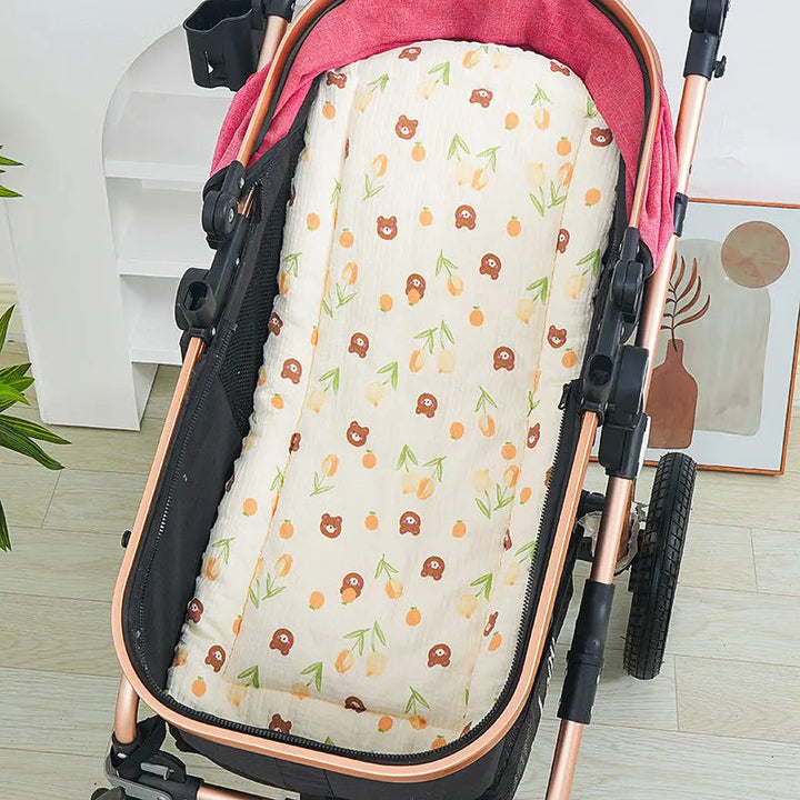 Coussin de Poussette Confortable en Coton Crêpe et Velours 3D pour Bébé 7