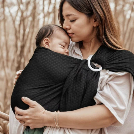 Écharpe Sling - Porte-Bébé Écologique Confortable en Coton Biologique, Idéal Dès la Naissance 0