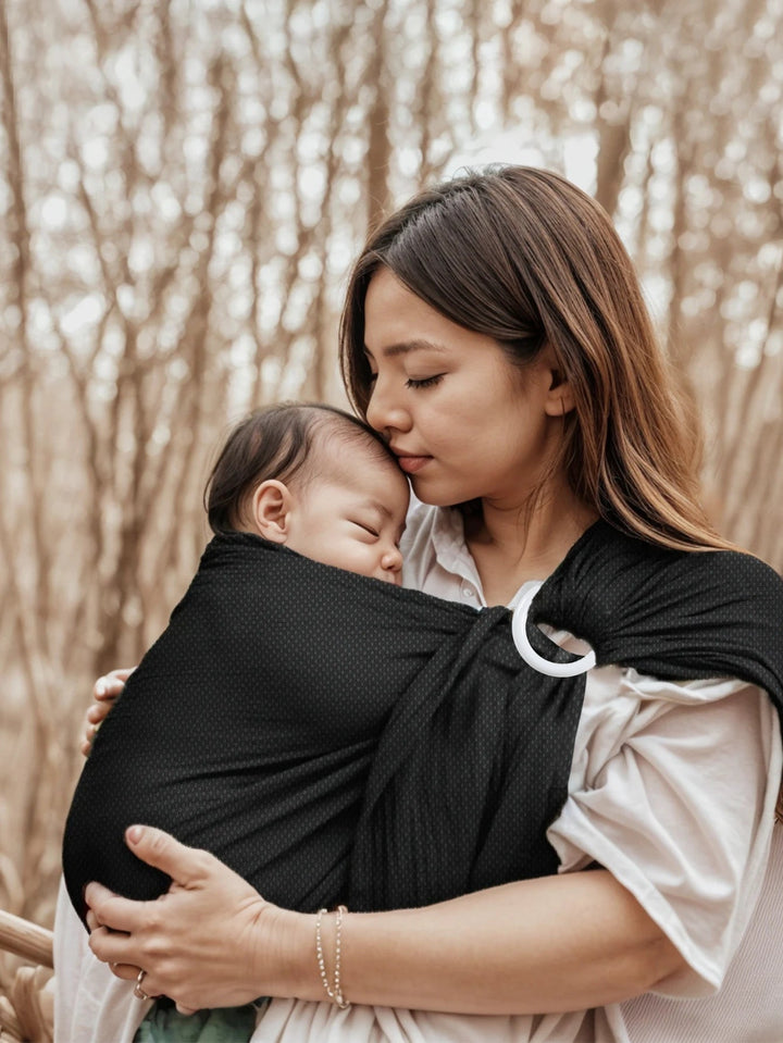 Écharpe Sling - Porte-Bébé Écologique Confortable en Coton Biologique, Idéal Dès la Naissance 4