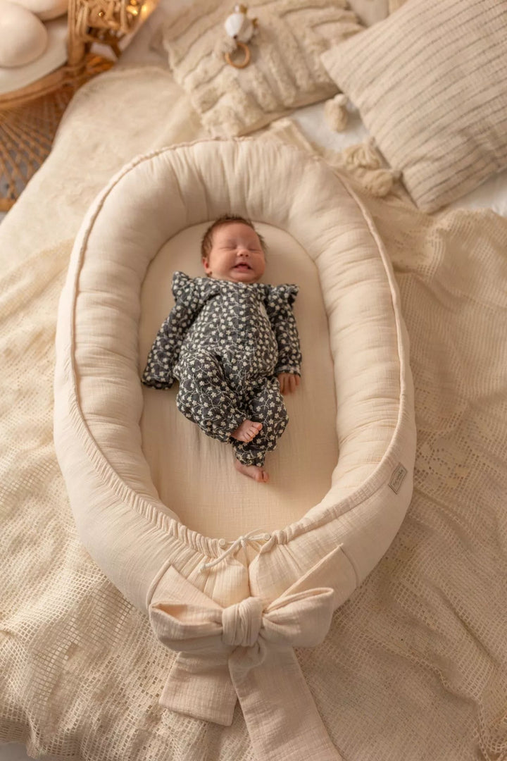 LinenLook - Nid Bébé en Coton Muslin 100% Doux et Sécurisé pour Confort Optimal 1