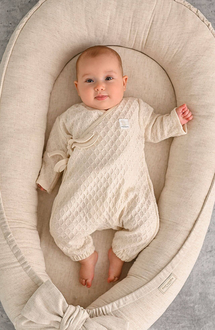 Nid Bébé Doux en Lin Respirant avec Matelas Amovible - Confort Naturel et Sécurisant 7