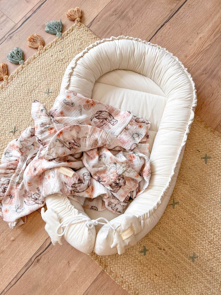 Nid Bébé Fait Main - Velours Crème 100% Coton Confortable et Sécurisant 2