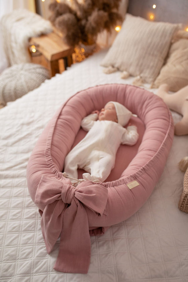 Nid Bébé en Lin Doux Fait Main - Cocooning Premium - Confort Optimal et Sécurisé 0