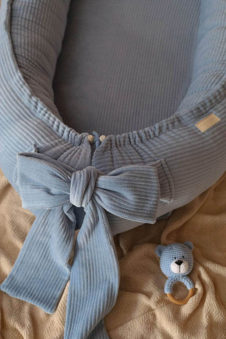 Nid De Bébé En Velours Côtelé Fait Main - Confort Sécurisé Pour Nouveau-Nés 3