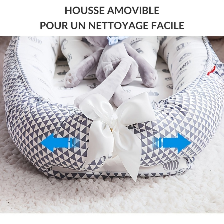 Nid Doux pour Bébé - Berceau Portable Réglable en Coton Respirant 88x53cm 1