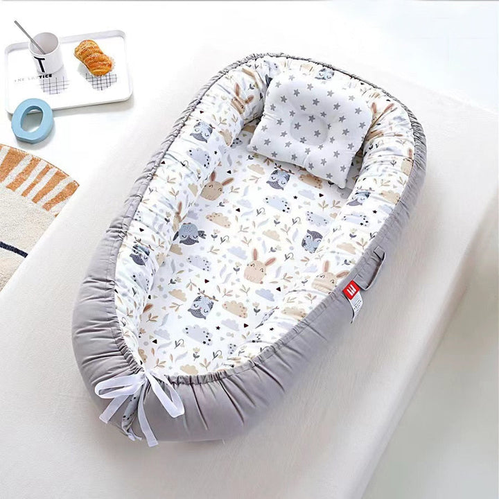 Nid Doux pour Bébé - Berceau Portable Réglable en Coton Respirant 88x53cm 5