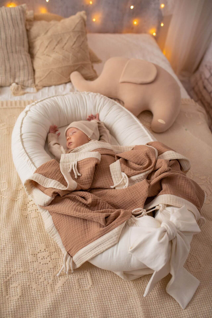 Nid de Bébé en Lin Doux Fait Main - Confort Optimal et Sécurité pour Bébé 5