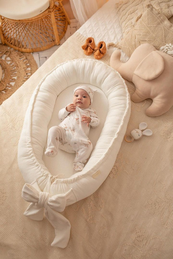 Nid de Bébé en Velours Côtelé Hypoallergénique - Confort et Sécurité Optimal 0