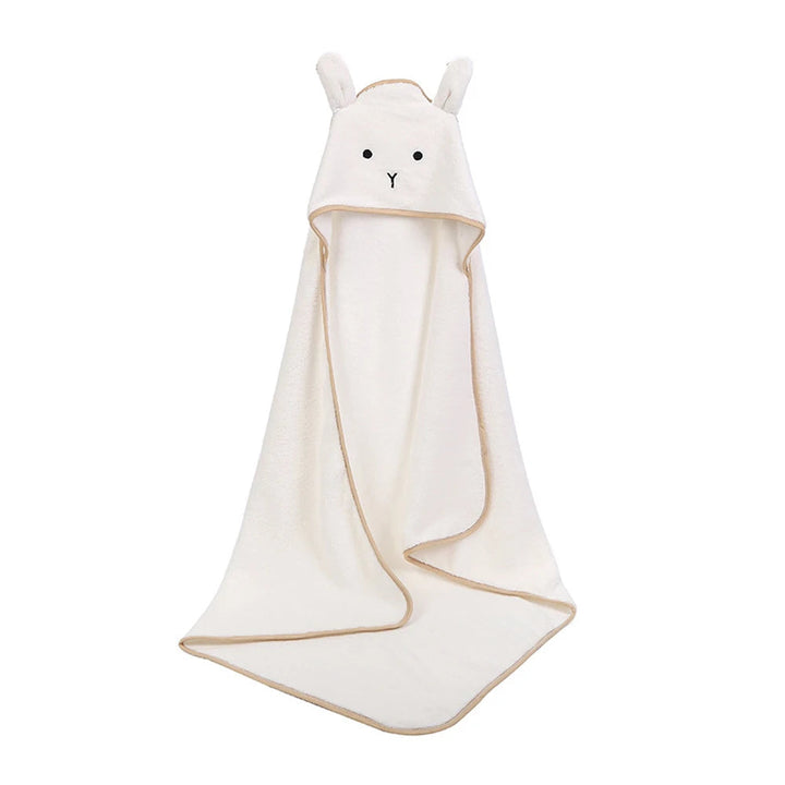 Poncho de Bain Bébé Ultra Doux avec Capuche Brodée - Séchage Rapide, 90x90 cm 6