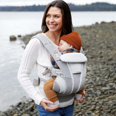 Porte-Bébé Ergonomique Gris YUMI™ - Confort Optimal et Sécurité pour Bébé 0