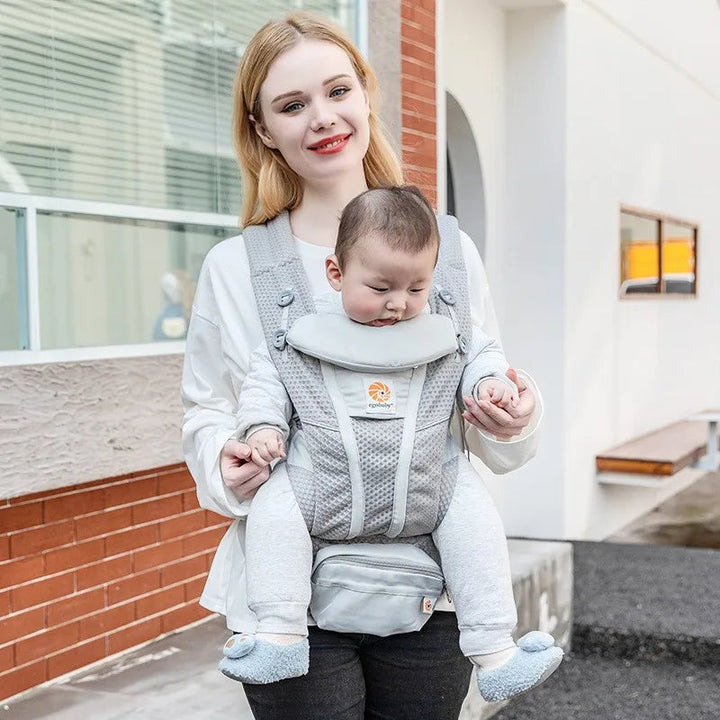Porte-Bébé Ergonomique Gris YUMI™ - Confort Optimal et Sécurité pour Bébé 3