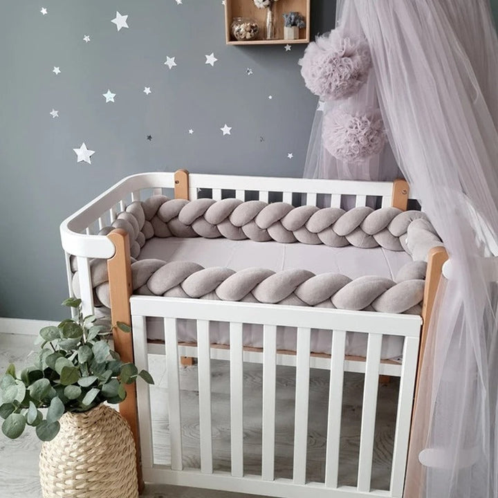 Puamun - Tour de Lit Tressé en Coton Polyester pour Bébé - Confort et Sécurité 0