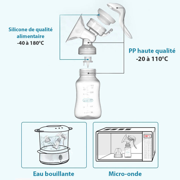 Tire Lait Manuel Ergonomique en Silicone Alimentaire - Confort et Efficacité 4