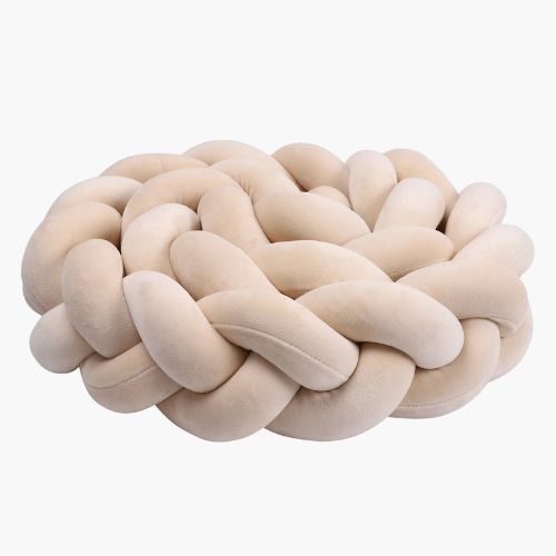 Tour De Lit Tressé Bébé Beige - Confort, Sécurité Et Design Élégant 0