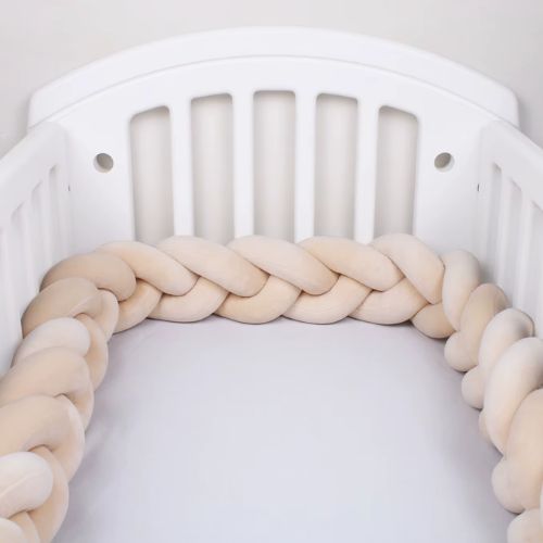 Tour De Lit Tressé Bébé Beige - Confort, Sécurité Et Design Élégant 1